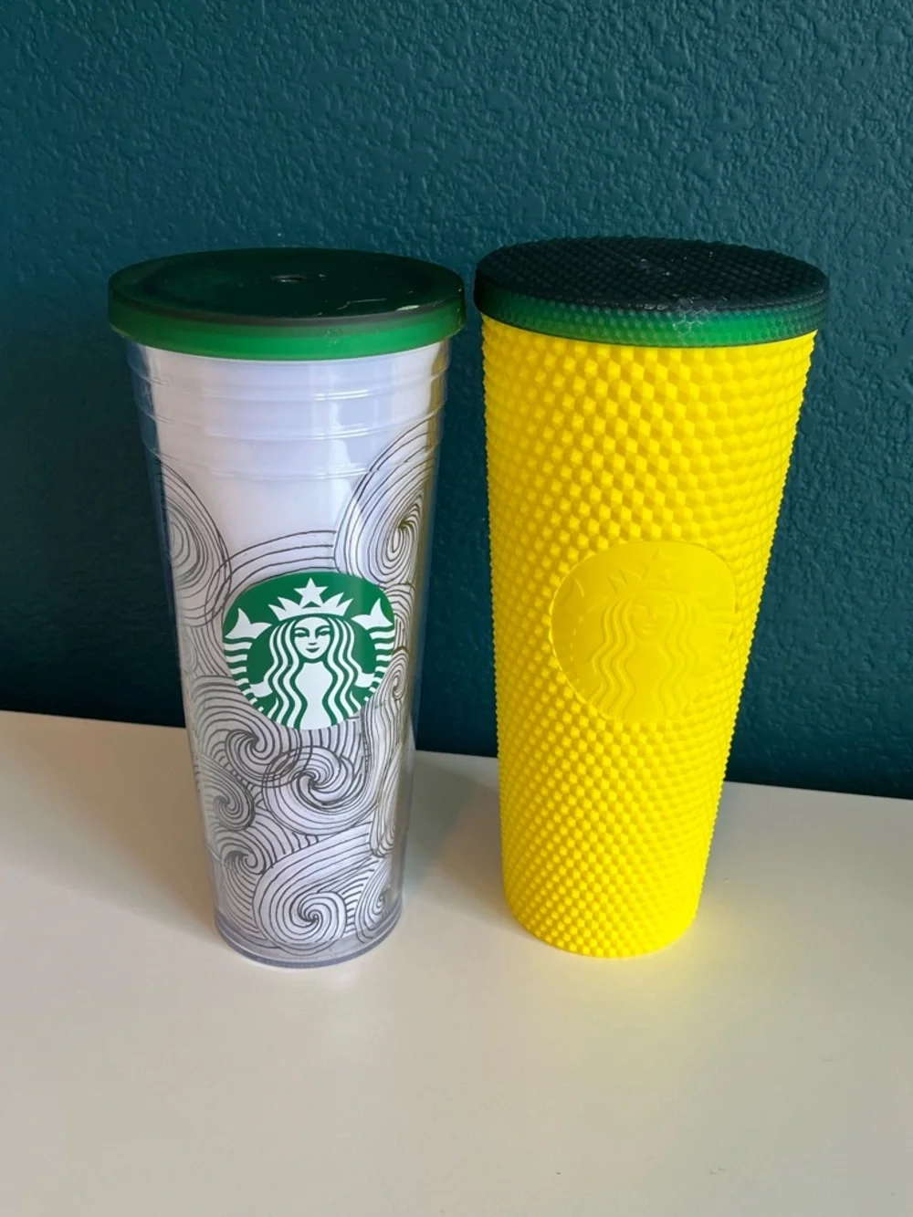 Starbucks Venti 24oz Cold Tumblers Yellow Green